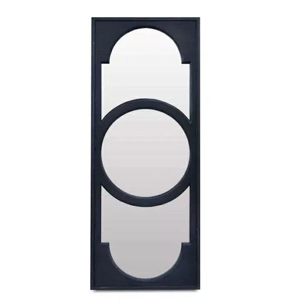 Bramble Dorchester Pier Mirror In Batavia Black-Bramble-Blue Hand Home