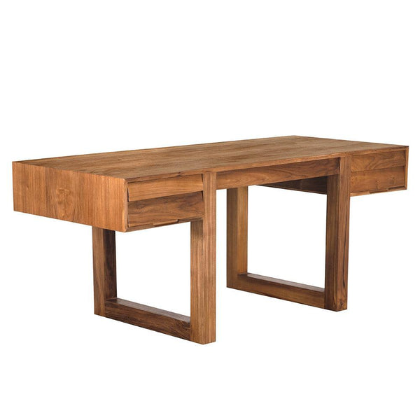 Newton Desk, Teak-Blue Hand Home