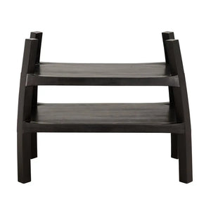 SX Side Table Twist in Charcoal Black Finish-Noir Furniture-Blue Hand Home
