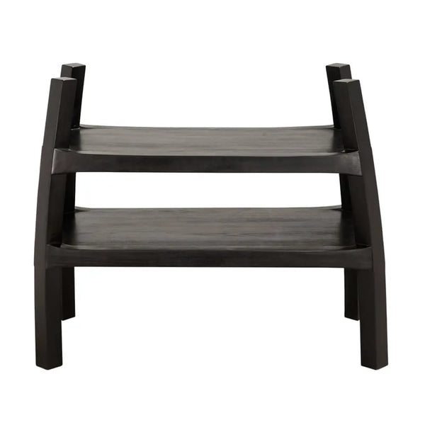 SX Side Table Twist in Charcoal Black Finish-Noir Furniture-Blue Hand Home