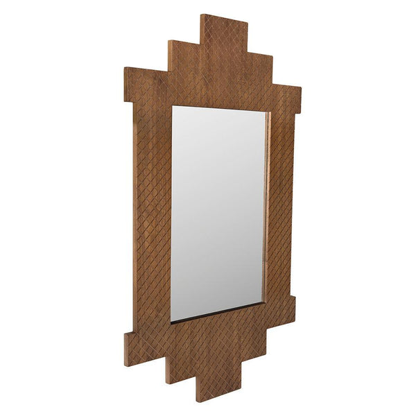 Ludwig Mirror, Teak-Blue Hand Home