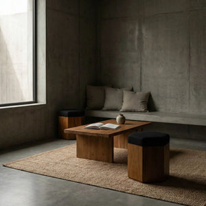 SX Octagon Stool A-Noir Furniture-Blue Hand Home