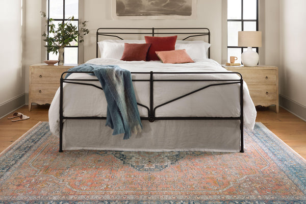 Magnolia Home by Joanna Gaines x Loloi Elise Rug - Coral / Blue-Blue Hand Home
