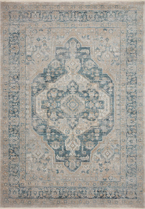 Magnolia Home by Joanna Gaines x Loloi Elise Rug - Neutral / Blue-Blue Hand Home