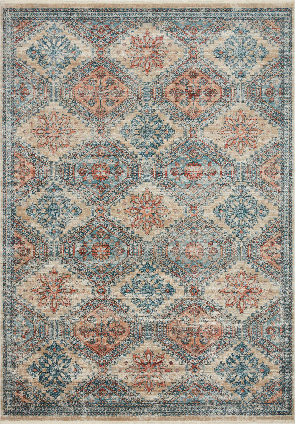 Magnolia Home by Joanna Gaines x Loloi Elise Rug - Multi / Blue-Blue Hand Home