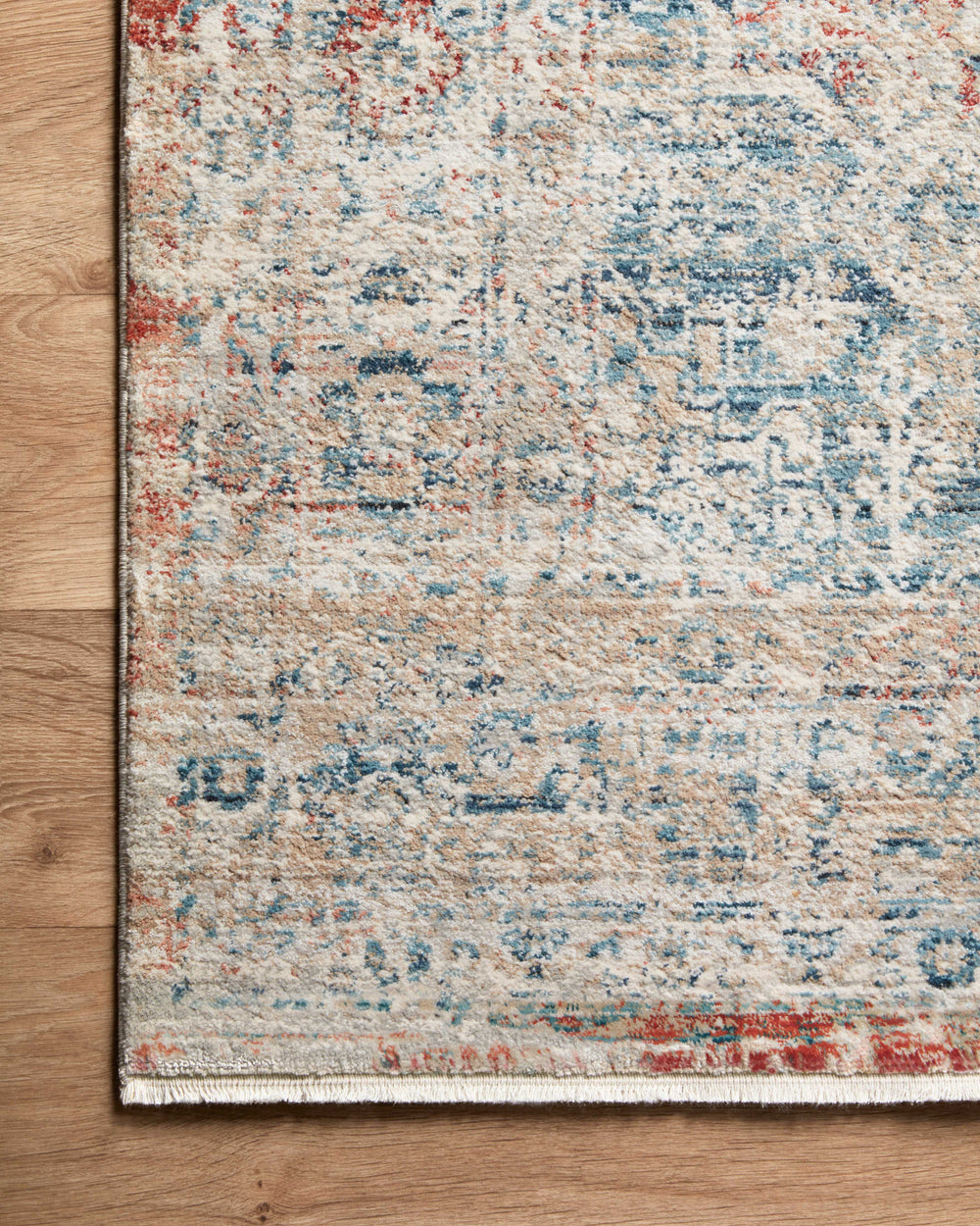 Magnolia Home by Joanna Gaines x Loloi Elise Rug - Neutral / Multi-Blue Hand Home