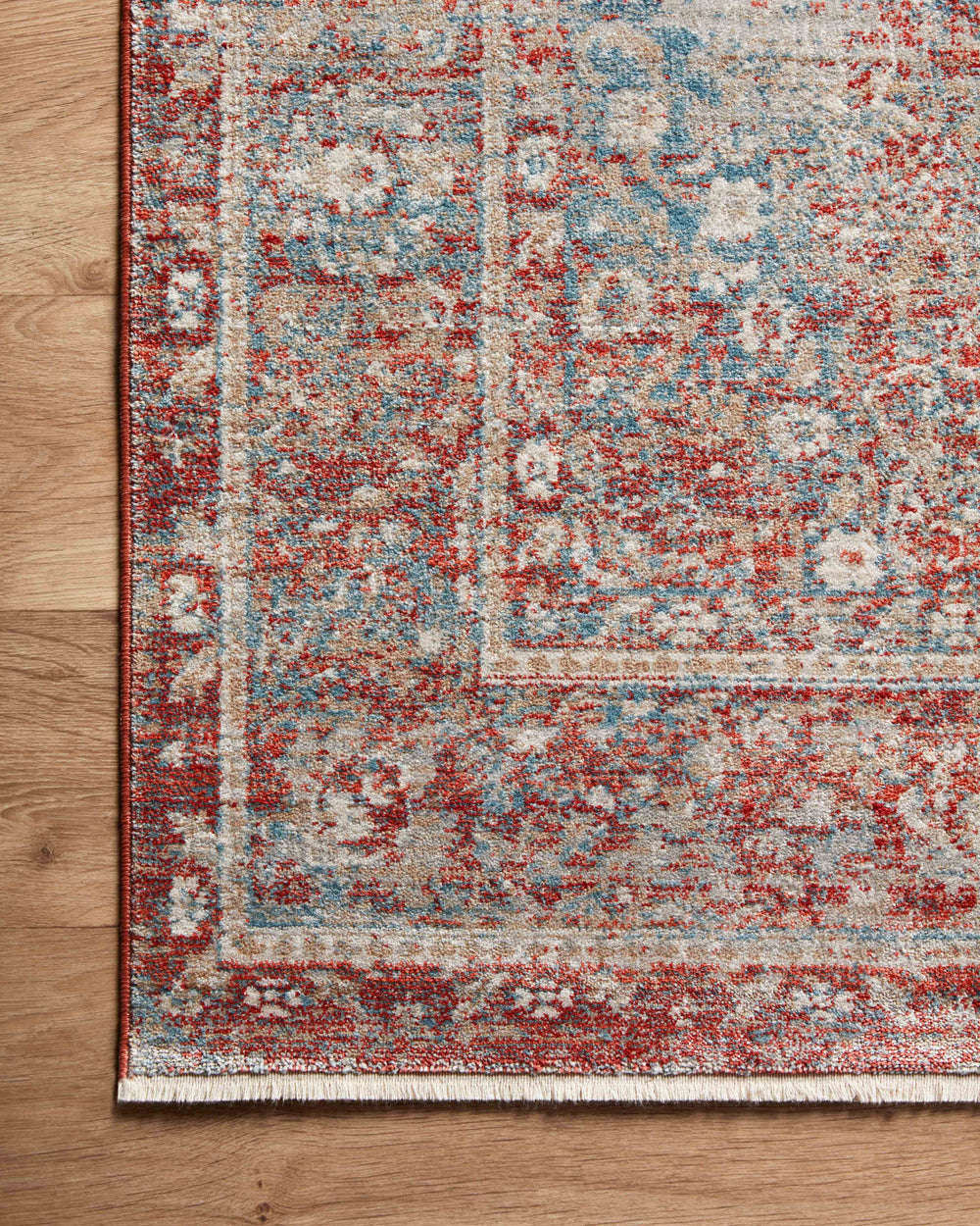 Magnolia Home by Joanna Gaines x Loloi Elise Rug - Sky / Red-Blue Hand Home