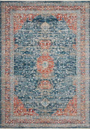 Magnolia Home by Joanna Gaines x Loloi Elise Rug - Navy / Red-Blue Hand Home