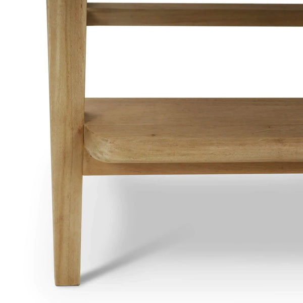 Bramble Elanor Counter Stool W/ Arms In Fruitwood W/ Natural Performance Fabric-Bramble-Blue Hand Home
