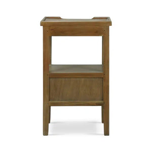 Bramble Eton 2 Drawer Side Table W/ Pull Out Shelf In Straw Wash-Bramble-Blue Hand Home