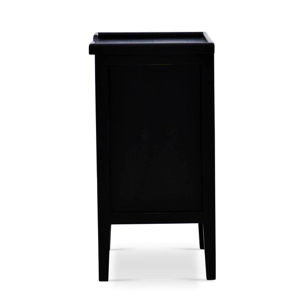 Bramble Eton 3 Drawer End Table In Batavia Black-Bramble-Blue Hand Home