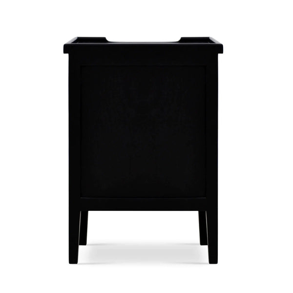 Bramble Eton 3 Drawer End Table In Batavia Black-Bramble-Blue Hand Home