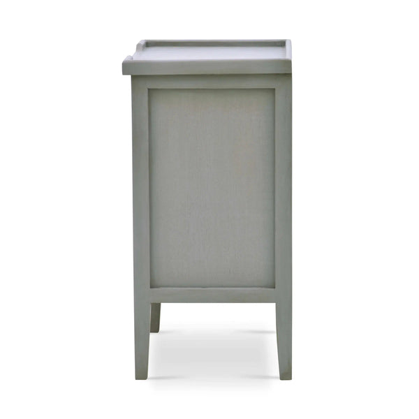 Bramble Eton 3 Drawer End Table In Grey Charleston-Bramble-Blue Hand Home