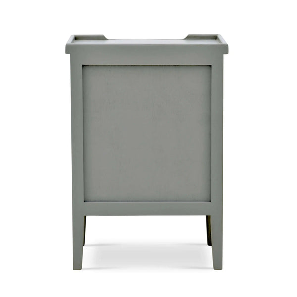 Bramble Eton 3 Drawer End Table In Grey Charleston-Bramble-Blue Hand Home