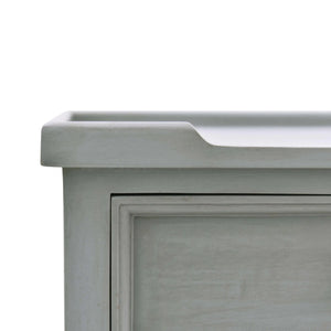 Bramble Eton 3 Drawer End Table In Grey Charleston-Bramble-Blue Hand Home
