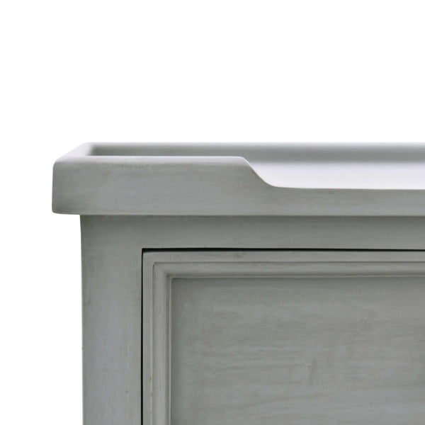 Bramble Eton 3 Drawer End Table In Grey Charleston-Bramble-Blue Hand Home