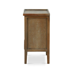 Bramble Eton 3 Drawer End Table In Straw Wash-Bramble-Blue Hand Home