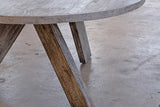 Reclaimed Elm Round Dining Table - V Base-Blue Hand Home