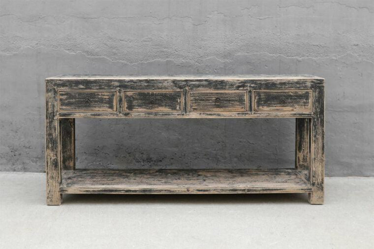 Reedition Pine Console-Blue Hand Home
