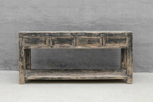 Reedition Pine Console-Blue Hand Home