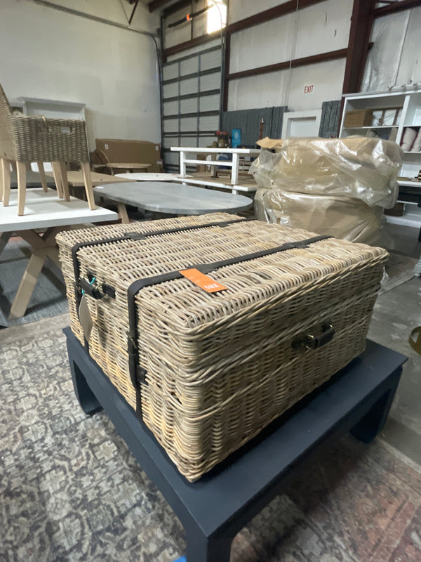 Woven Coffee Table Trunk-Blue Hand Home