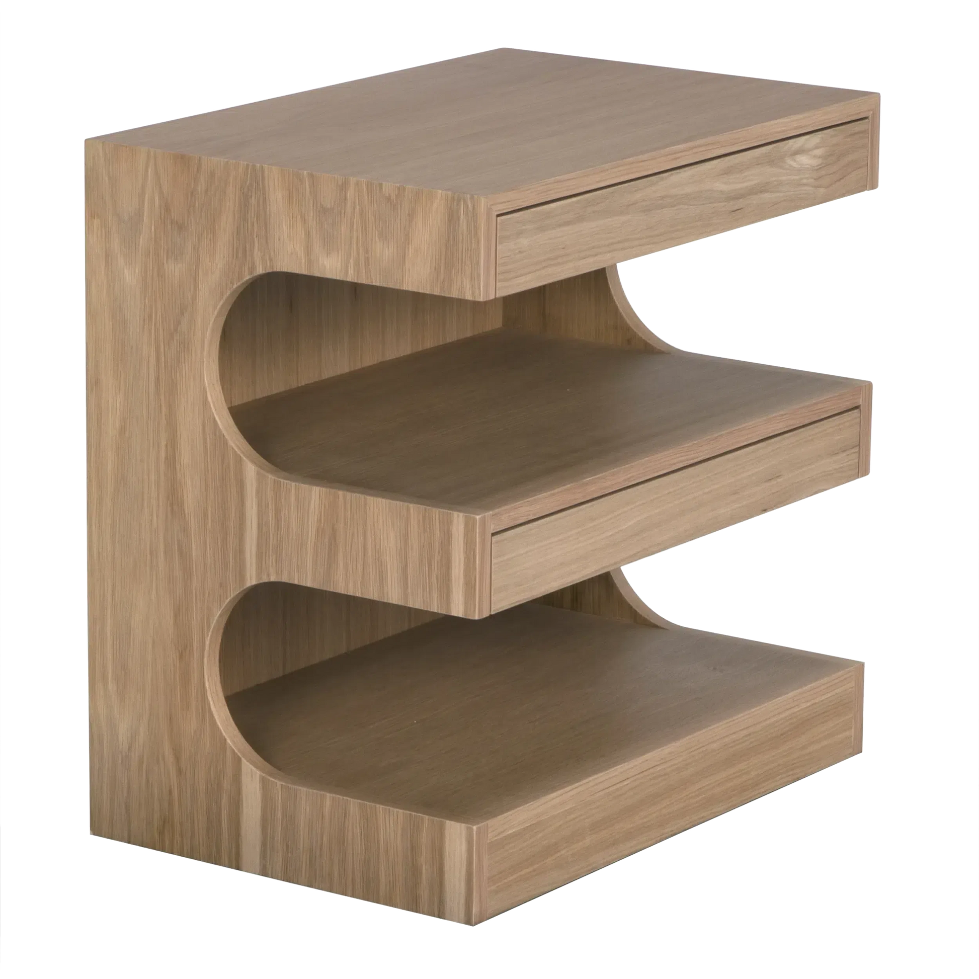 Radcliff Side Table, White Oak Veneer - 24x16x24-Blue Hand Home