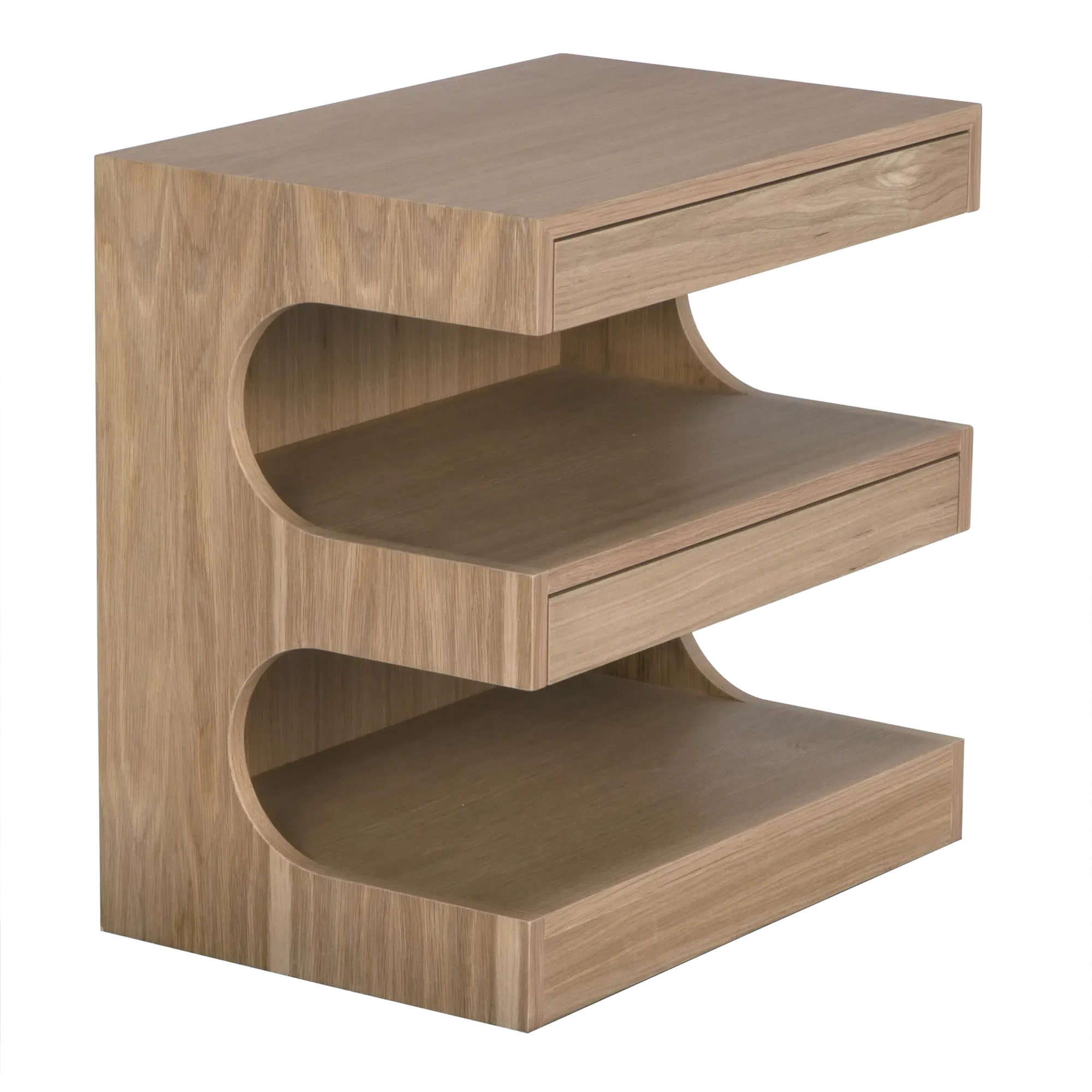 Radcliff Side Table, White Oak Veneer - 24x16x24-Blue Hand Home