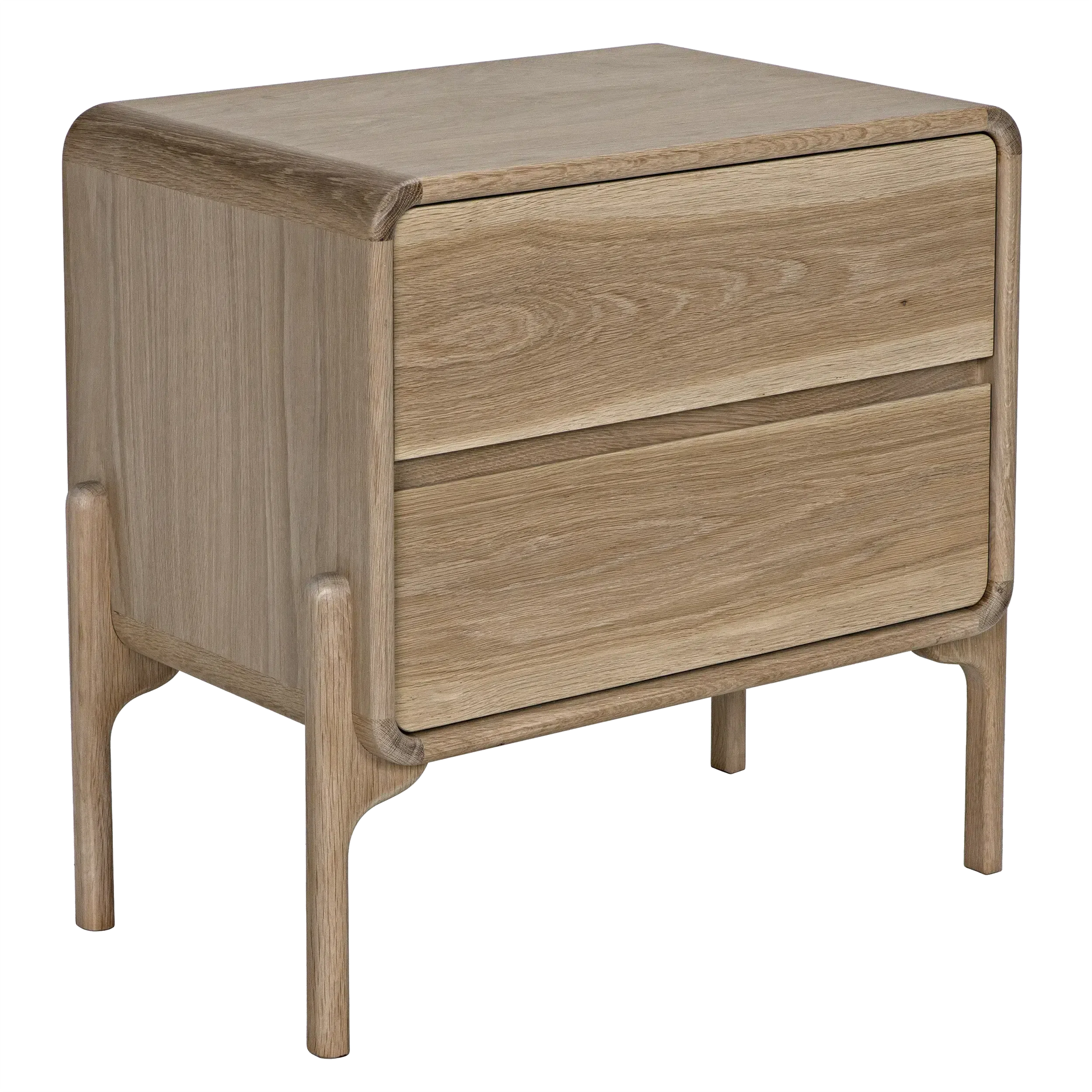 Fonda Nightstand , Oak & Oak Plywood - 28x18x27-Blue Hand Home