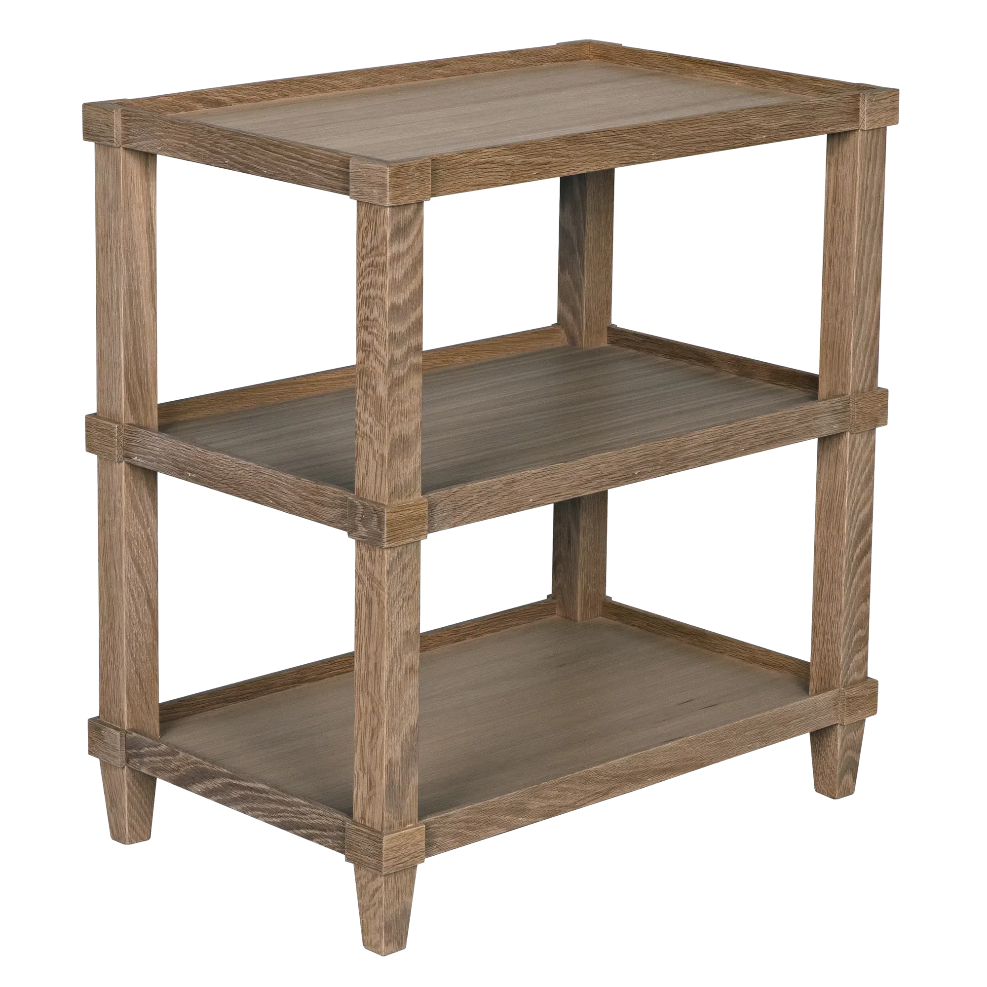 Carlsbad Side Table, straight, Oak & Oak Plywood - 28x18x30-Blue Hand Home