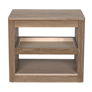 Mayito Side Table, Oak & Oak Plywood - 30x18x26.5-Blue Hand Home