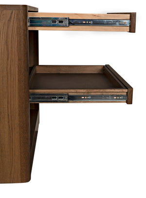 Mayito Side Table, Oak & Oak Plywood - 30x18x26.5-Blue Hand Home