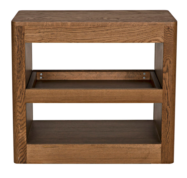 Mayito Side Table, Oak & Oak Plywood - 30x18x26.5-Blue Hand Home