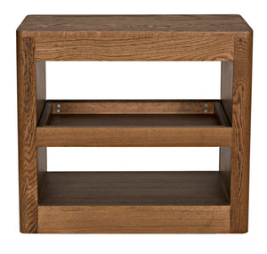 Mayito Side Table, Oak & Oak Plywood - 30x18x26.5-Blue Hand Home