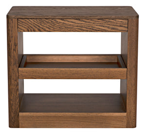 Mayito Side Table, Oak & Oak Plywood - 30x18x26.5-Blue Hand Home