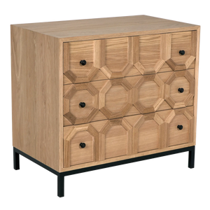 Hadley Dresser, Oak/Steel Base-Blue Hand Home