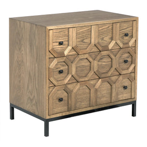 Hadley Dresser, Oak/Steel Base-Blue Hand Home