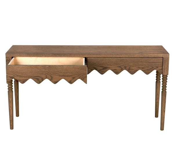 Lulu Console, small, Oak-Blue Hand Home