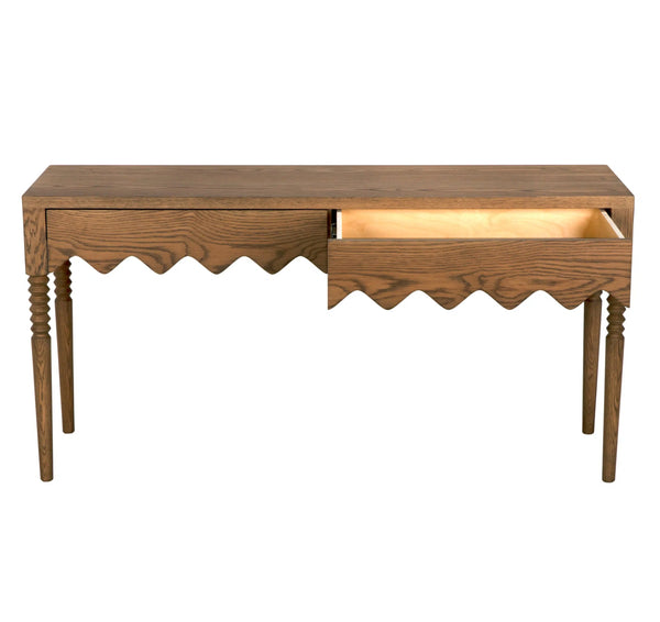 Lulu Console, small, Oak-Blue Hand Home