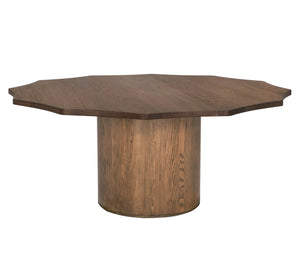 Dahlia Dining Table, Oak-Blue Hand Home