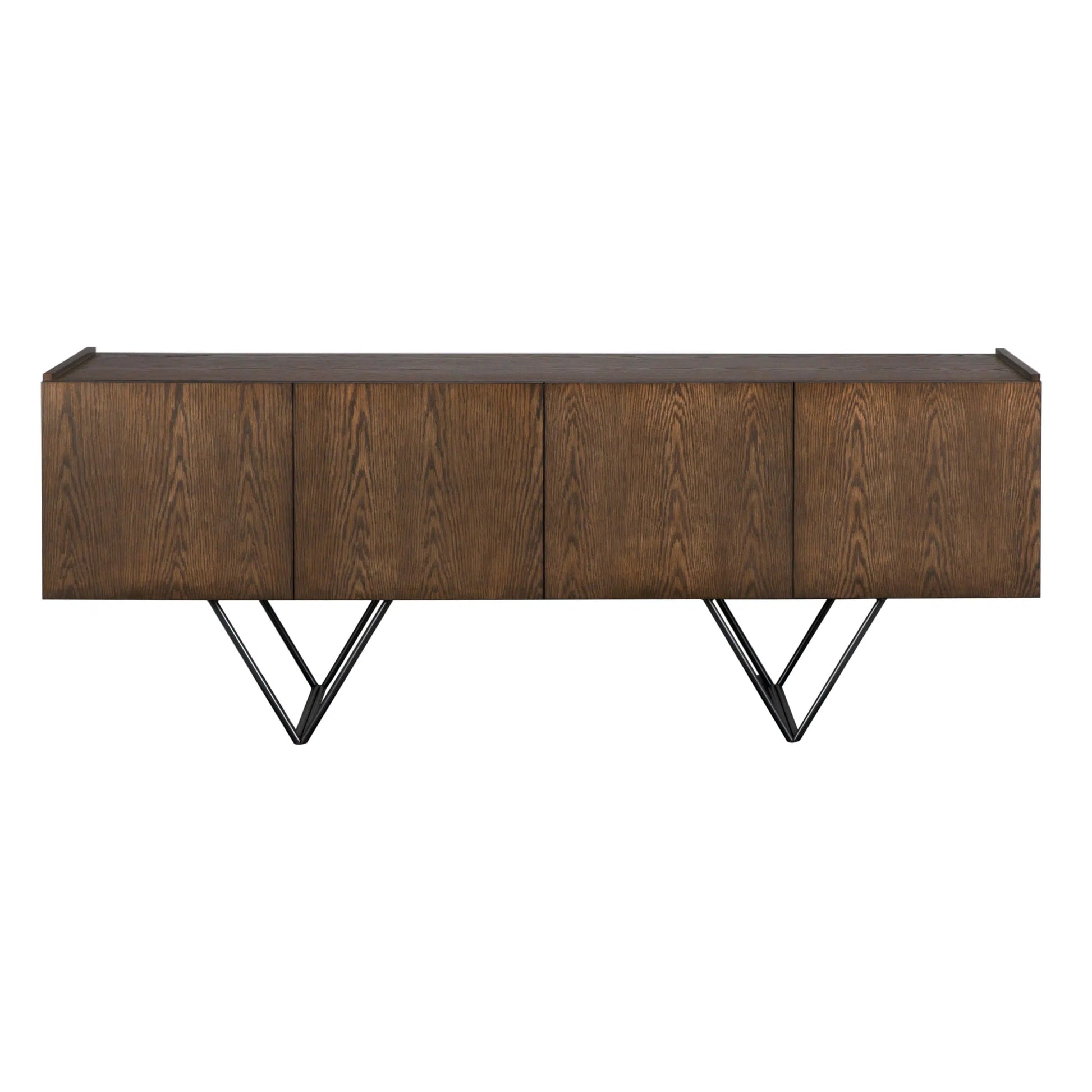 Wilder Console, Oak Veneer/Steel Base-Blue Hand Home