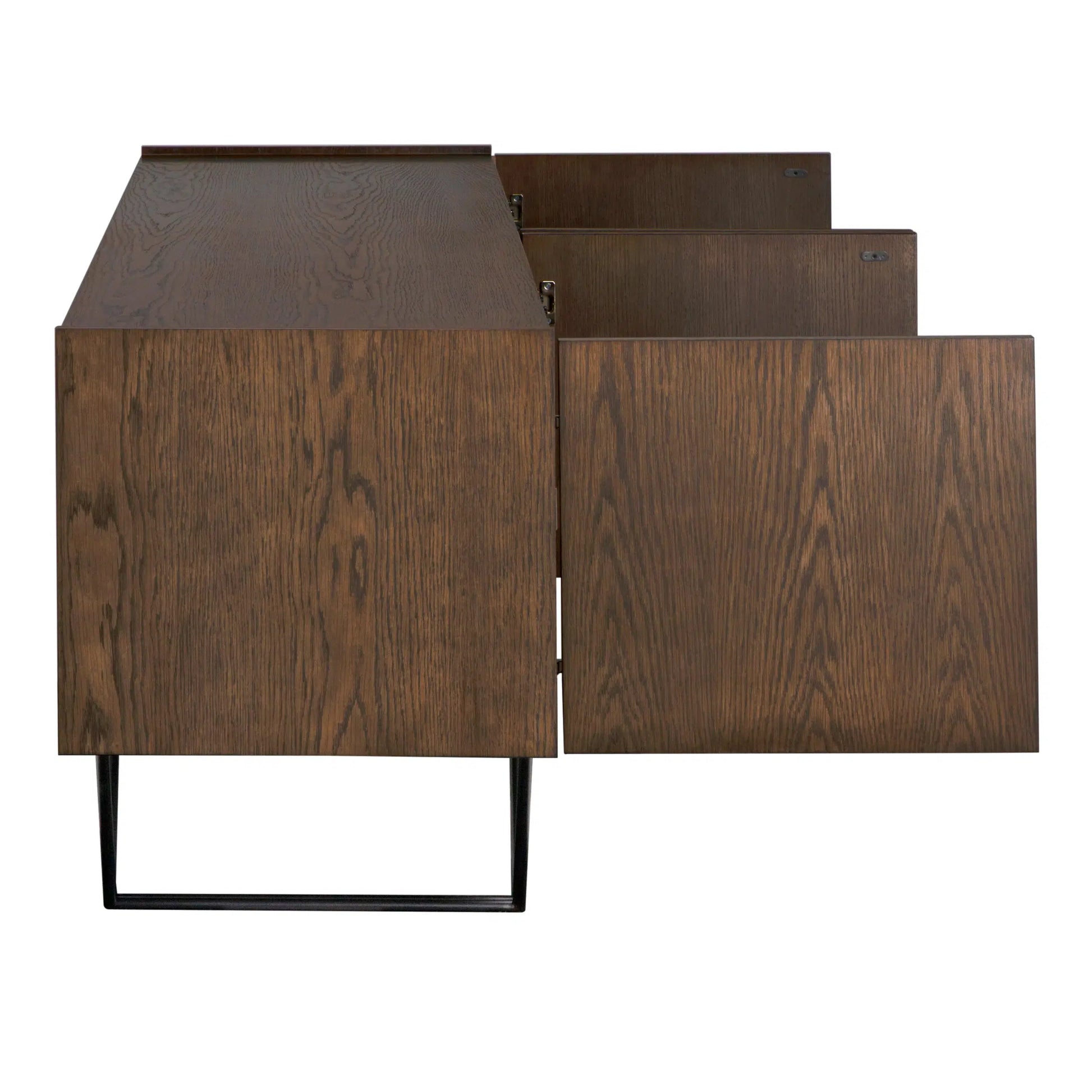 Wilder Console, Oak Veneer/Steel Base-Blue Hand Home