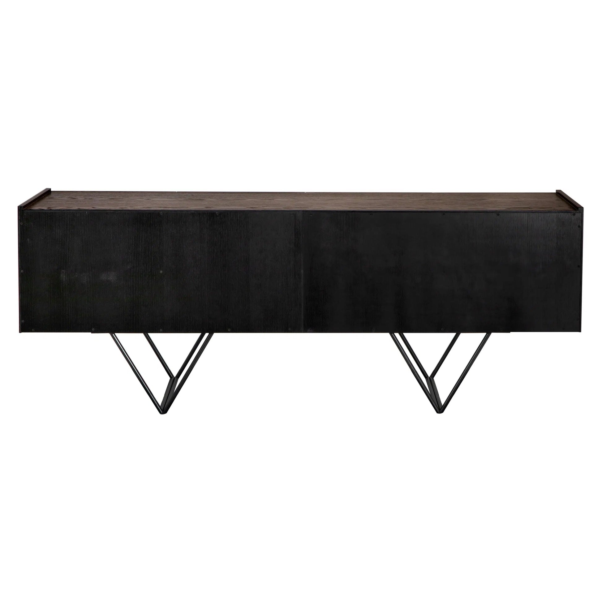 Wilder Console, Oak Veneer/Steel Base-Blue Hand Home