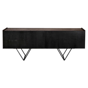 Wilder Console, Oak Veneer/Steel Base-Blue Hand Home