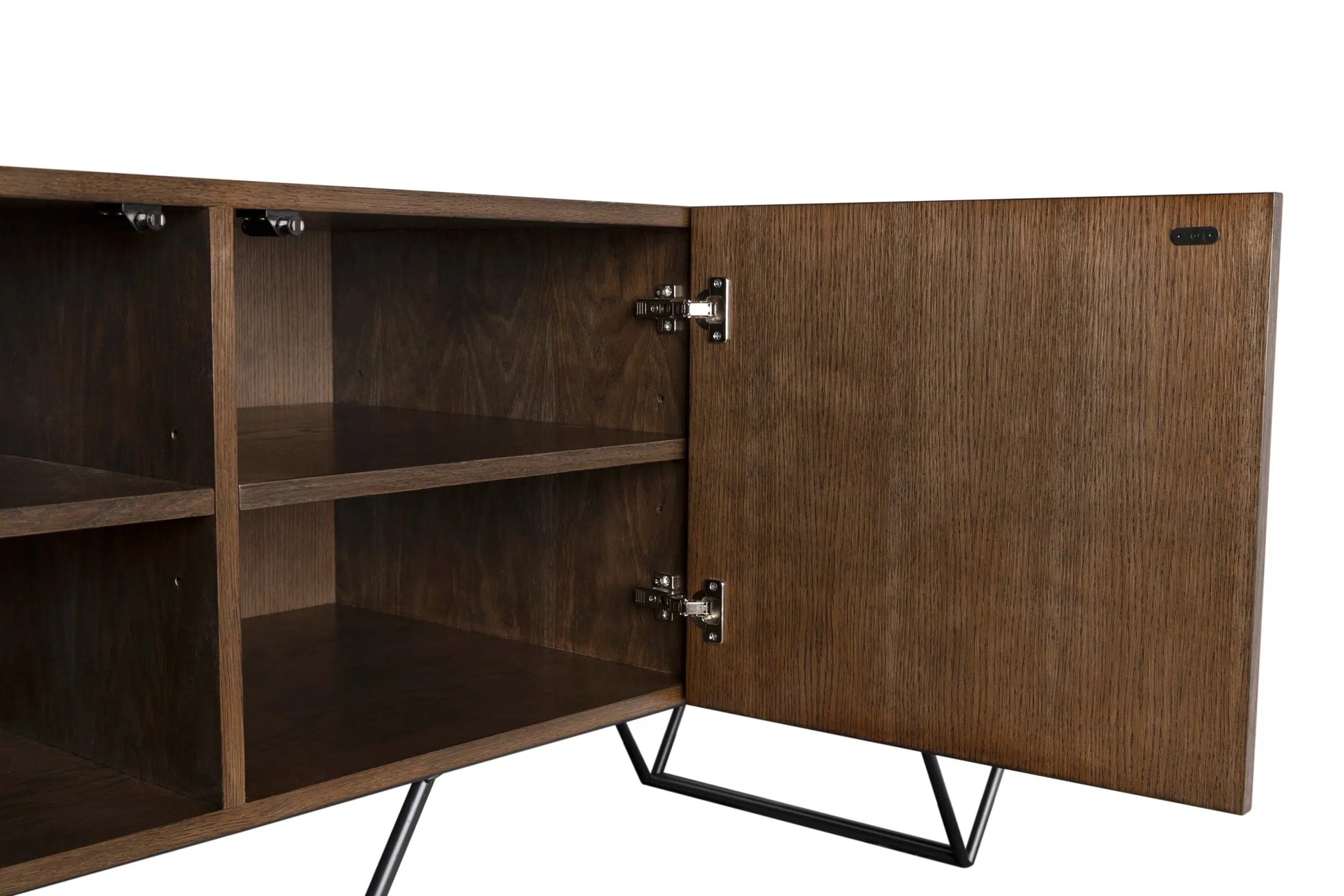 Wilder Console, Oak Veneer/Steel Base-Blue Hand Home