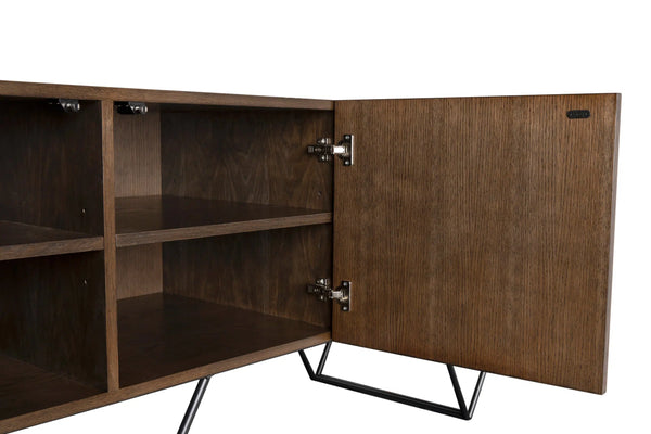 Wilder Console, Oak Veneer/Steel Base-Blue Hand Home