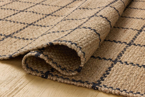 Chris Loves Julia x Loloi Fletcher Rugs - Natural / Black-Blue Hand Home