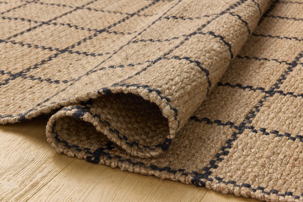 Chris Loves Julia x Loloi Fletcher Rugs - Natural / Black-Blue Hand Home