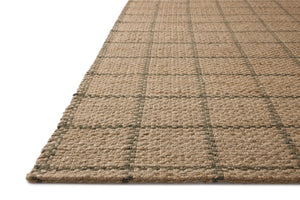Chris Loves Julia x Loloi Fletcher Rugs - Natural / Olive-Blue Hand Home
