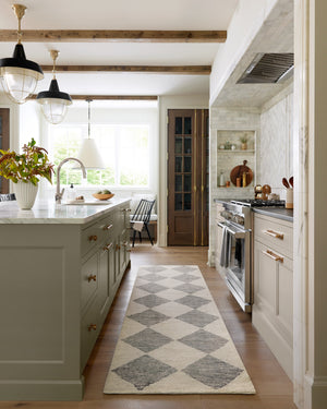 Chris Loves Julia x Loloi Francis Rugs - Beige / Charcoal-Blue Hand Home