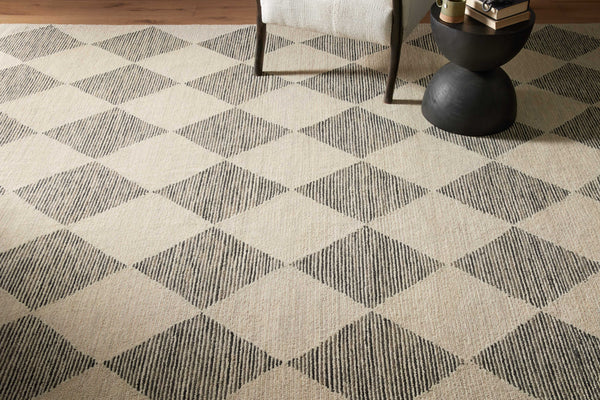 Chris Loves Julia x Loloi Francis Rugs - Beige / Charcoal-Blue Hand Home